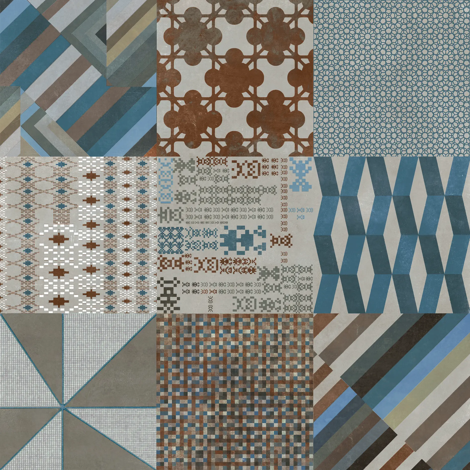 Ceramiche Mutina - Azulej combination grigio