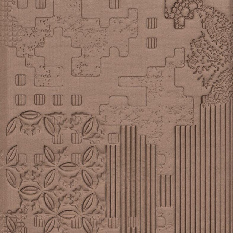 Vertoon produk Bas-Relief patchwork cipria van vervaardiger Ceramiche Mutina