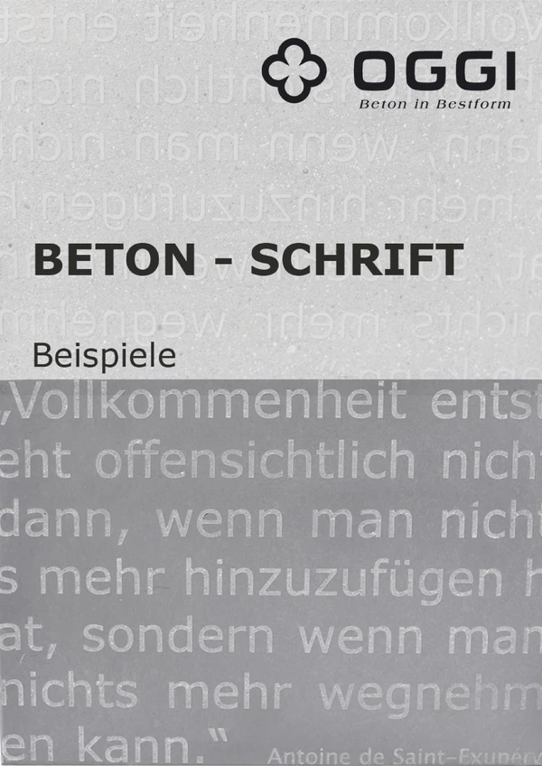 Preview image for the file OGGI Beton - Schrift I Beispiele
