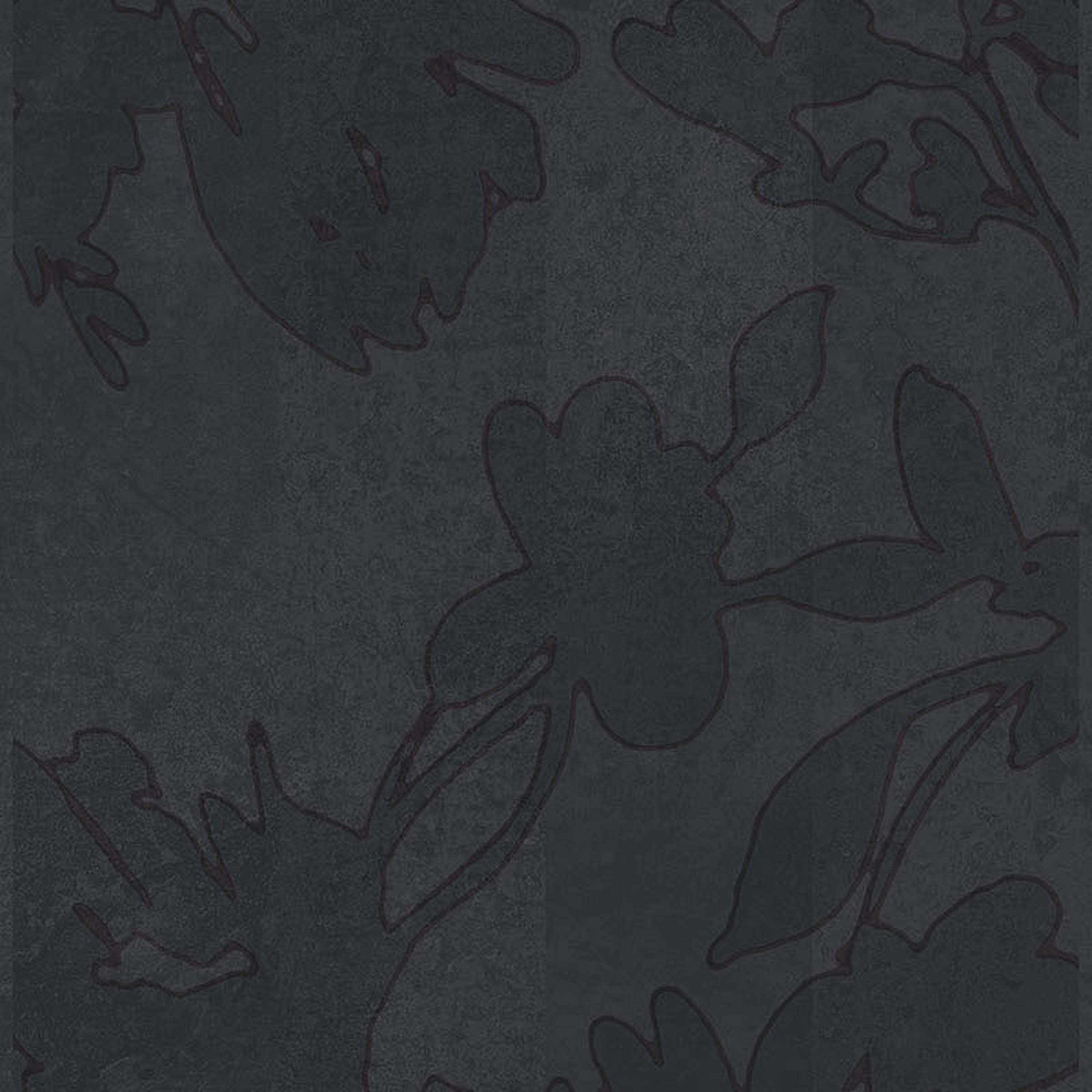 Display product Cement Matte Anthracite 3 Module Floral Decor 40x120 from manufacturer Kaleseramik