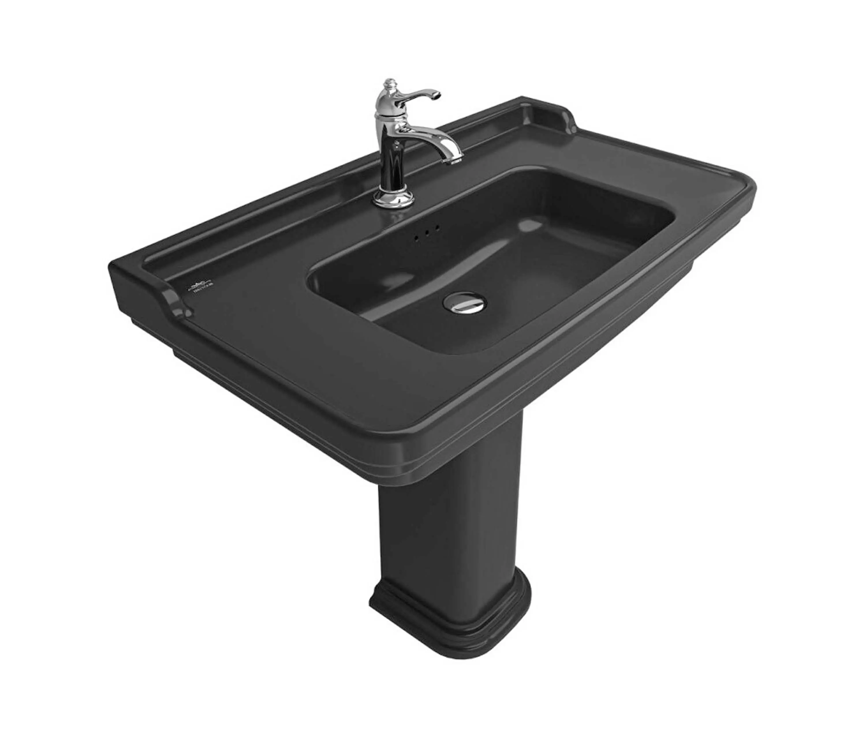 Kaleseramik - Petra Shelf Washbasin Black 90x50cm