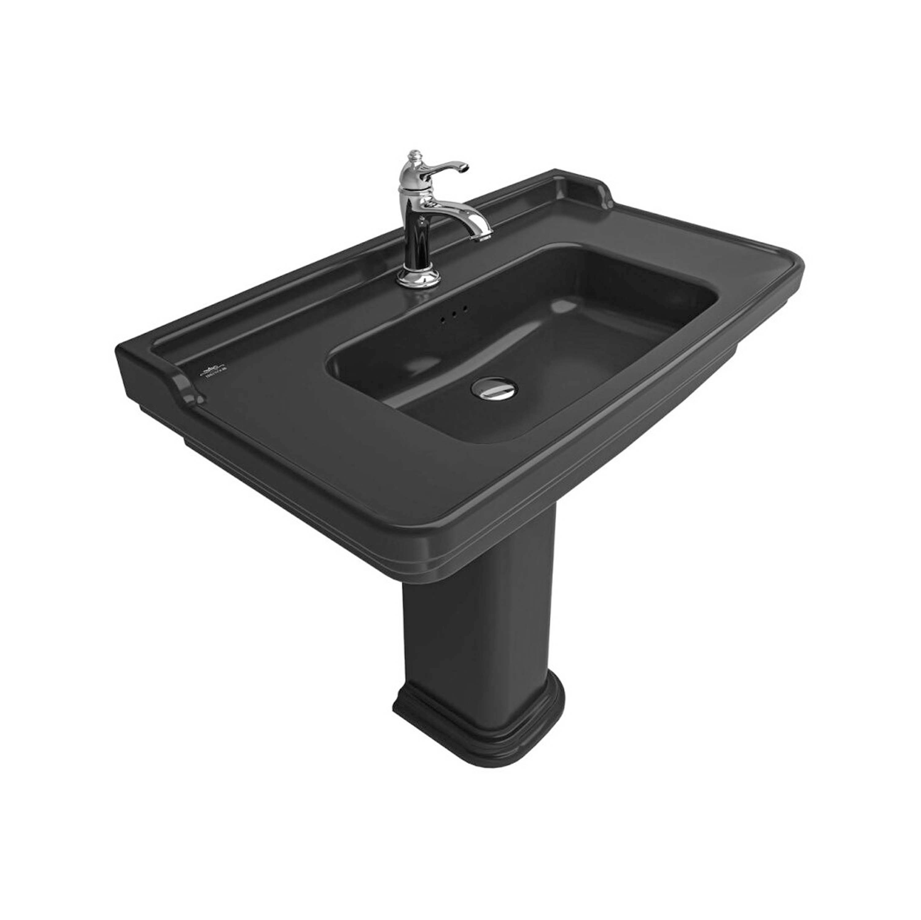 Petra Shelf Washbasin Black 90x50cm