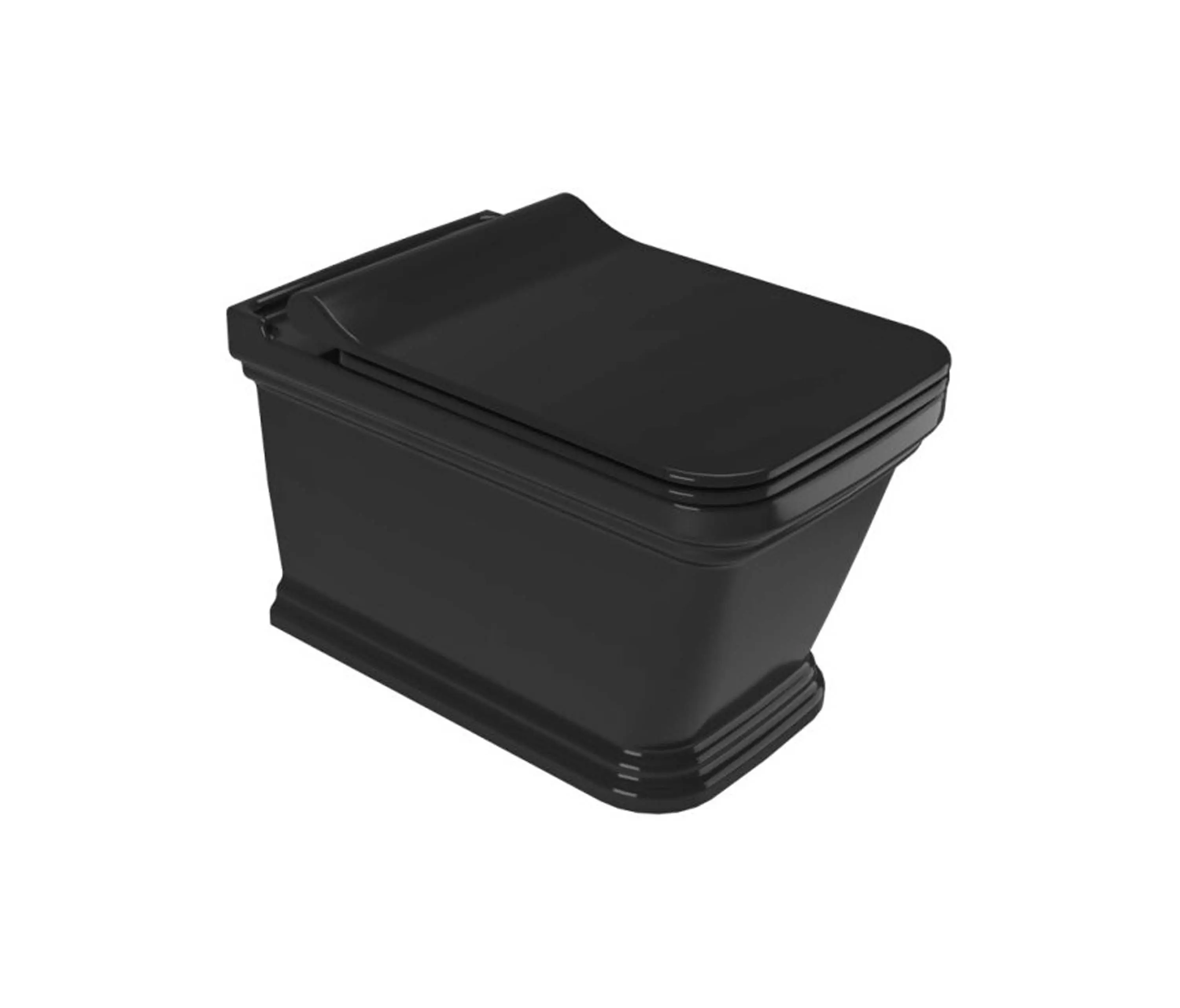 Kaleseramik - Petra Smart Rimless Wallhung WC Without Bidet Function + Ultra Slim Smart Cover Black