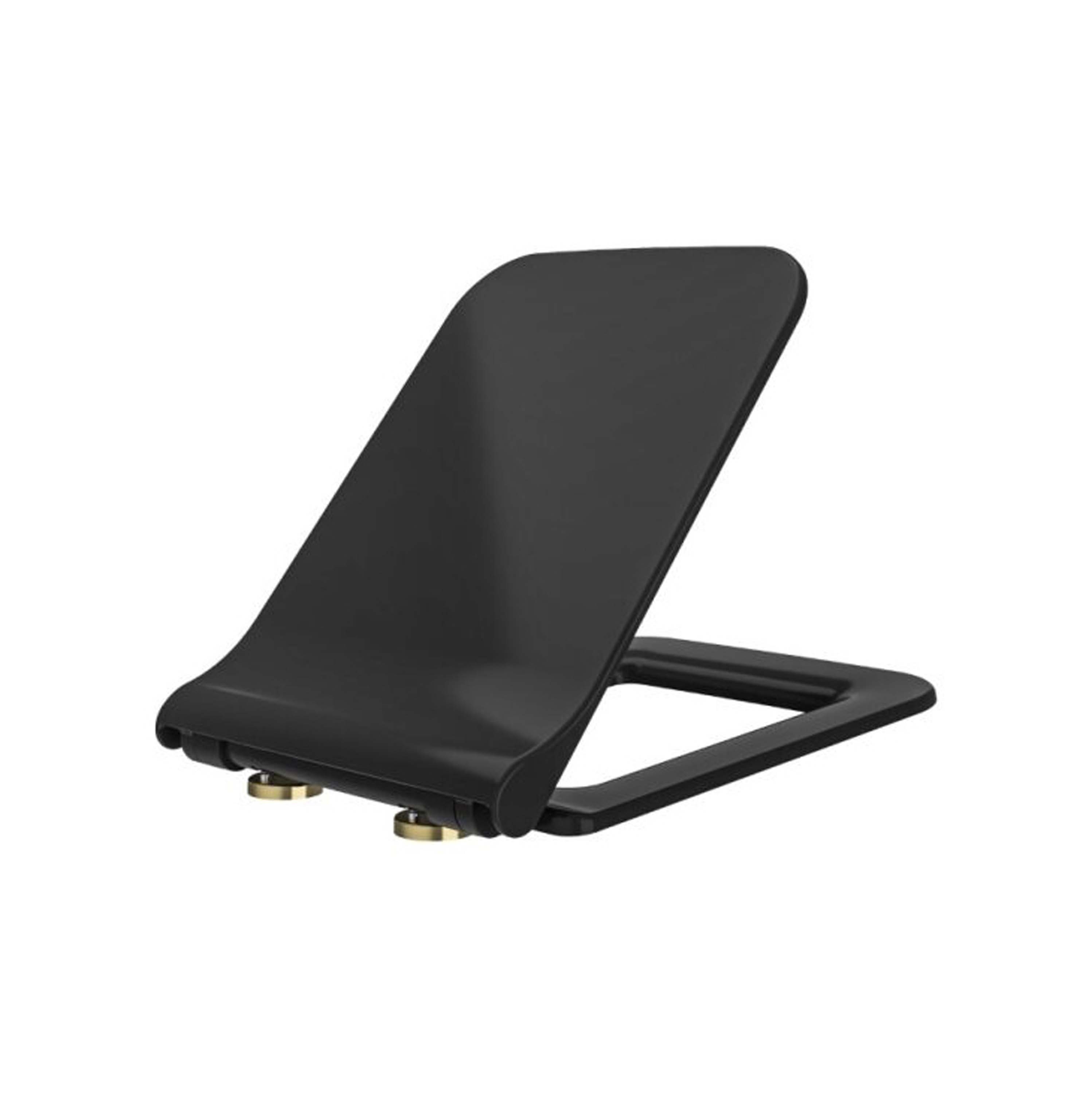 Petra Ultra Slim Seat Black + Gold Decor