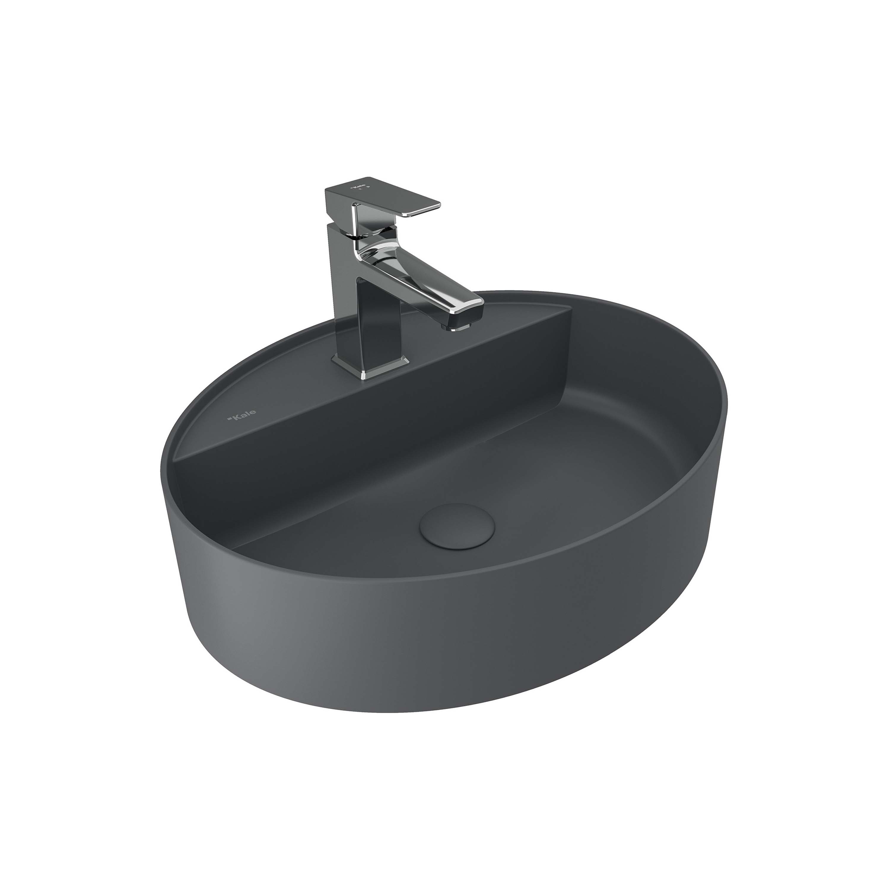 Smartedge Oval Washbasin Matte Anthracite Grey 40X50