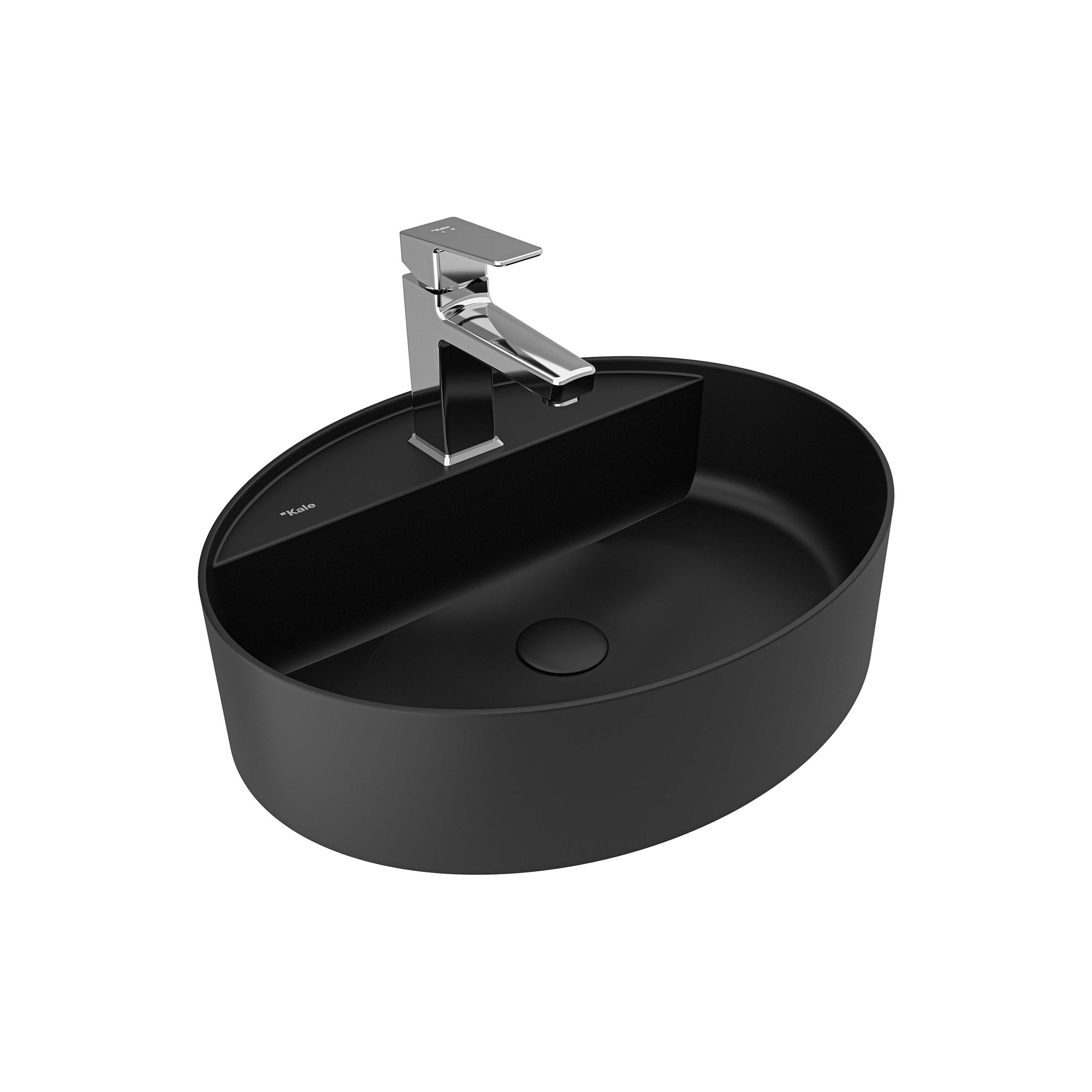 Smartedge Oval Washbasin Matte Black 40X50 cm