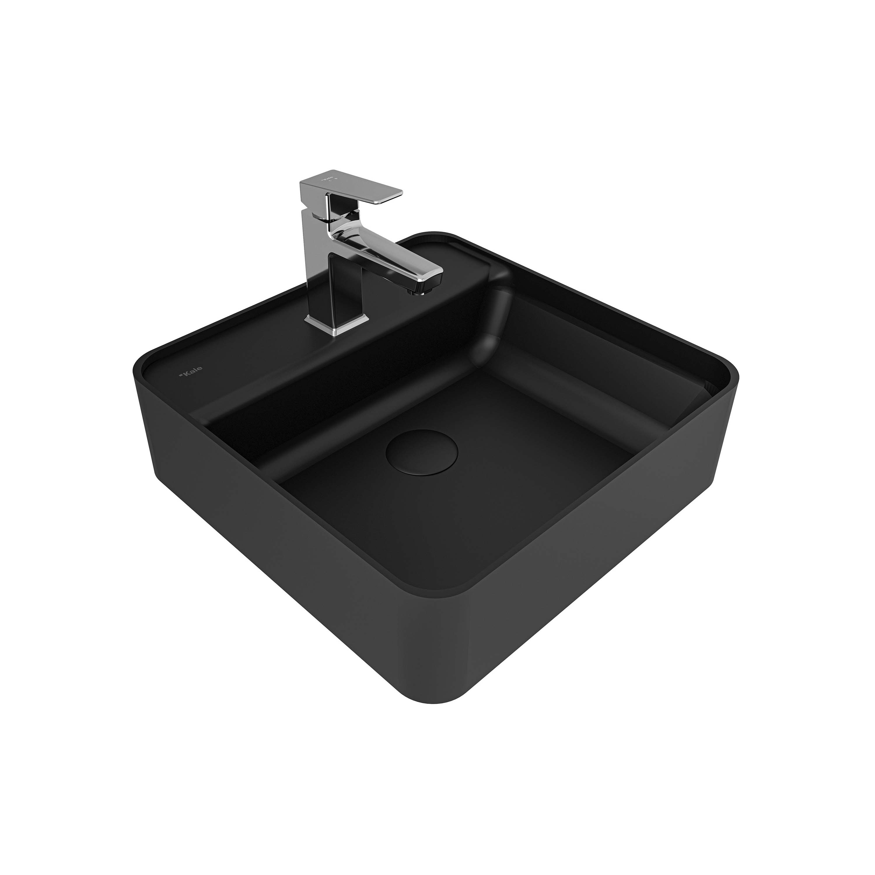 Mostra il prodotto Smartedge Square Washbasin Matte Black 45X45 cm del produttore Kaleseramik