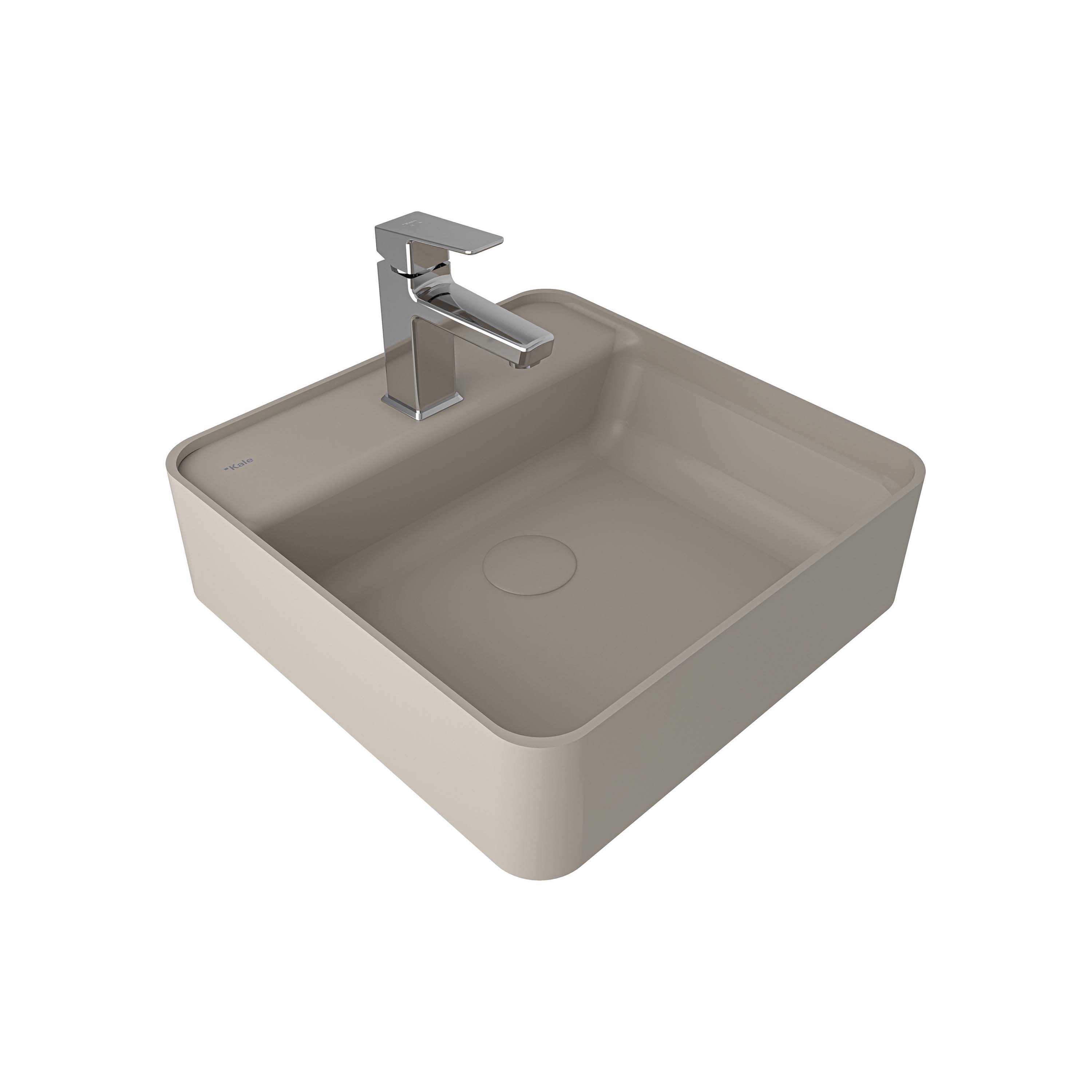 Produkt Smartedge Square Washbasin Matte Mink 45X45 cm des Herstellers Kaleseramik anzeigen