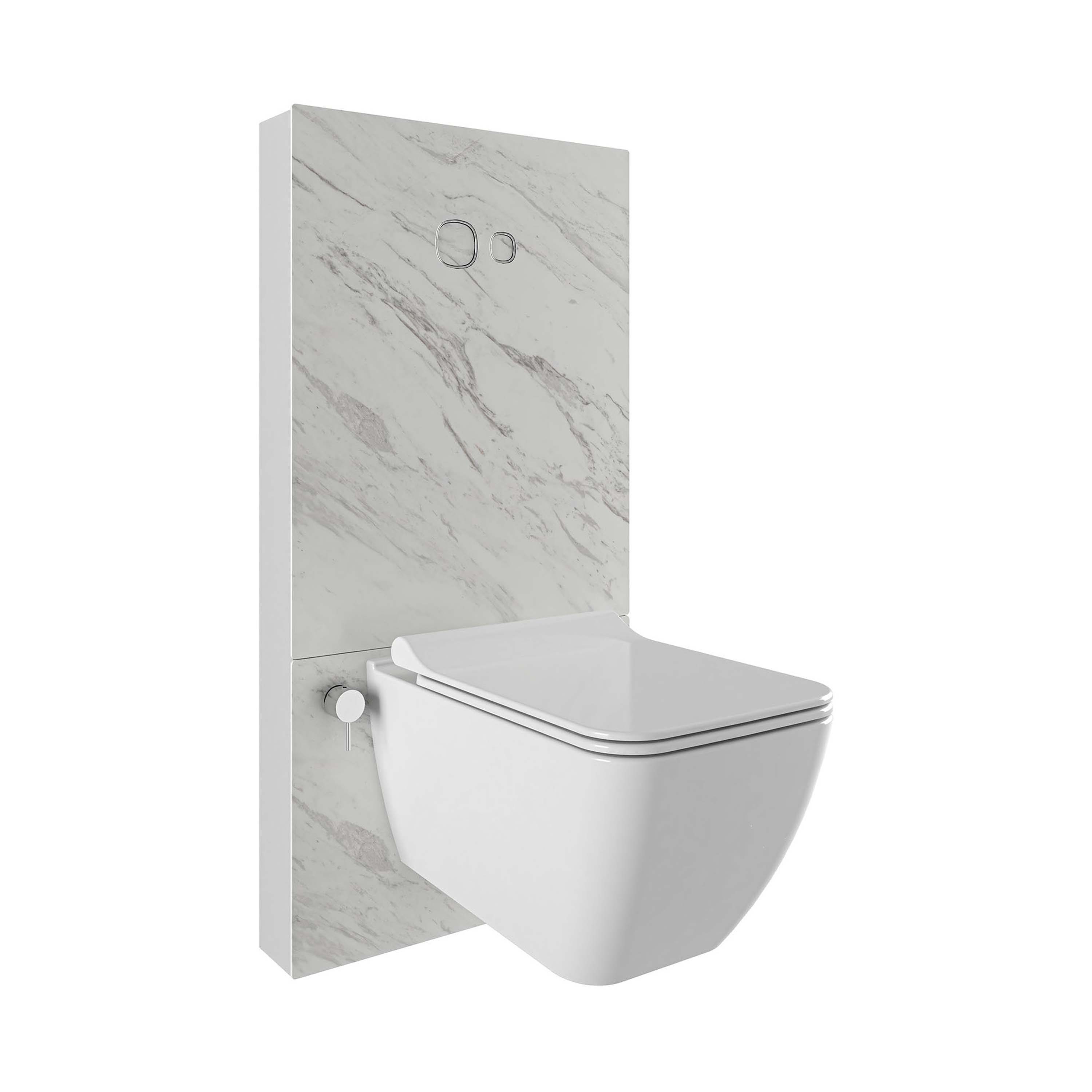 Display product Trono Monoblock Wall Front Cistern Ksfx Pallisandro 3/6L-Wall Hung WC from manufacturer Kaleseramik