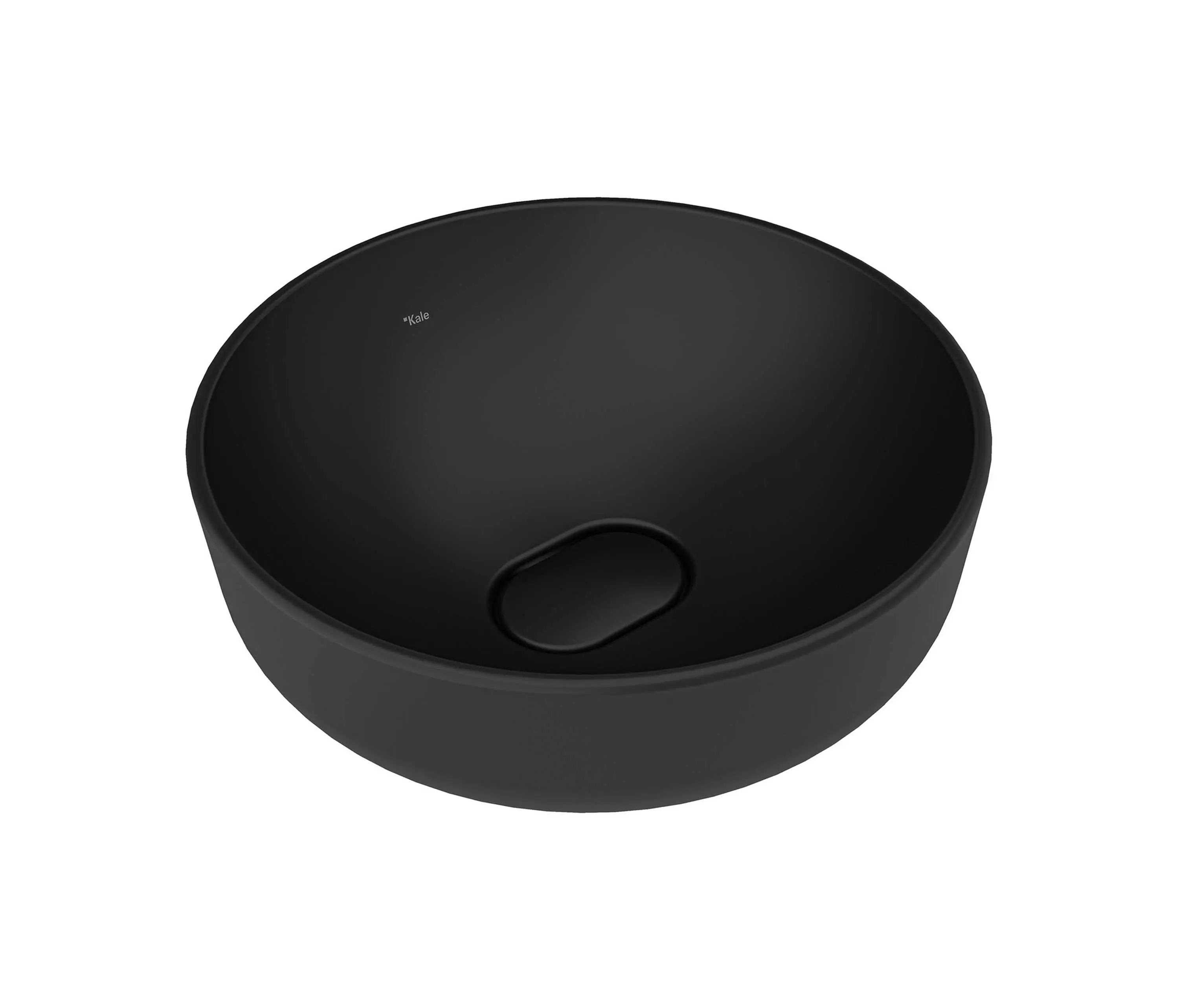 Kaleseramik - Zero 2.0 Round Bowl Washbasin Matte Black 40X40 cm