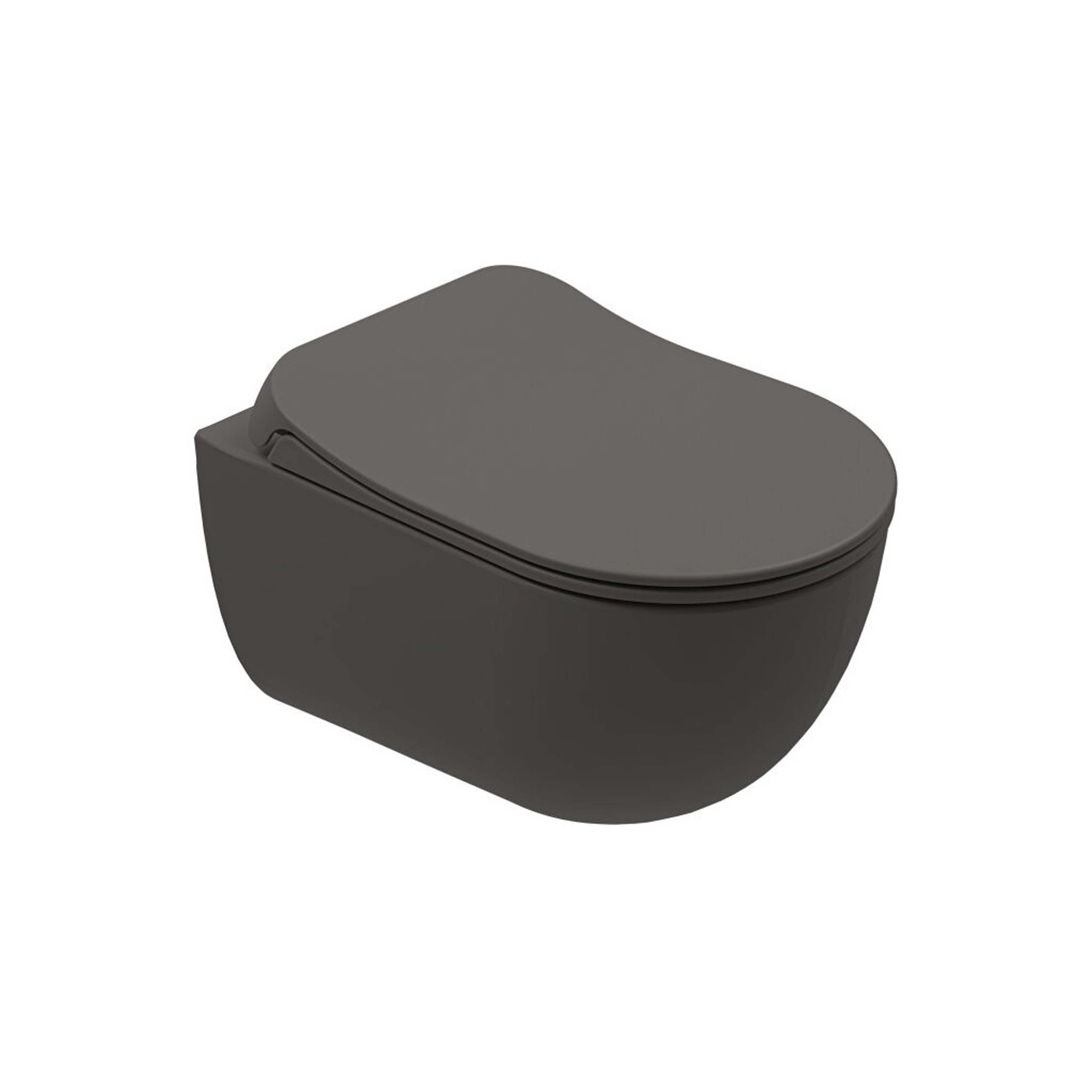 Display product Zero 2.0 Smart Rimless Wallhung WC Without Bidet Function + Slim Smart Cover Matte Anthracite Grey from manufacturer Kaleseramik