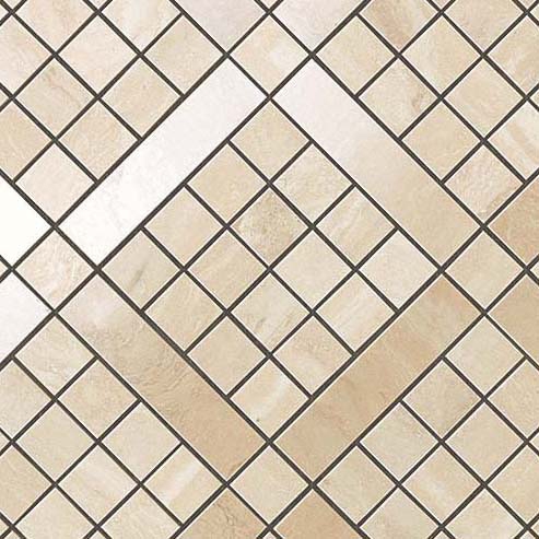 Marvel Pro Travertino Alabastrino Diagonal Mosaic shiny
