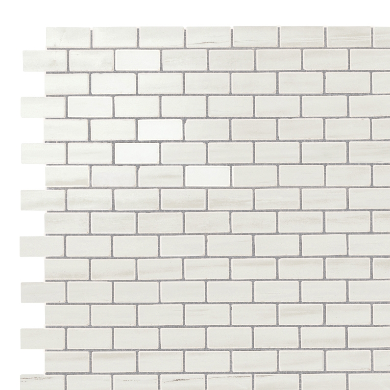 Marvel Stone mosaico burattato bianco dolomite