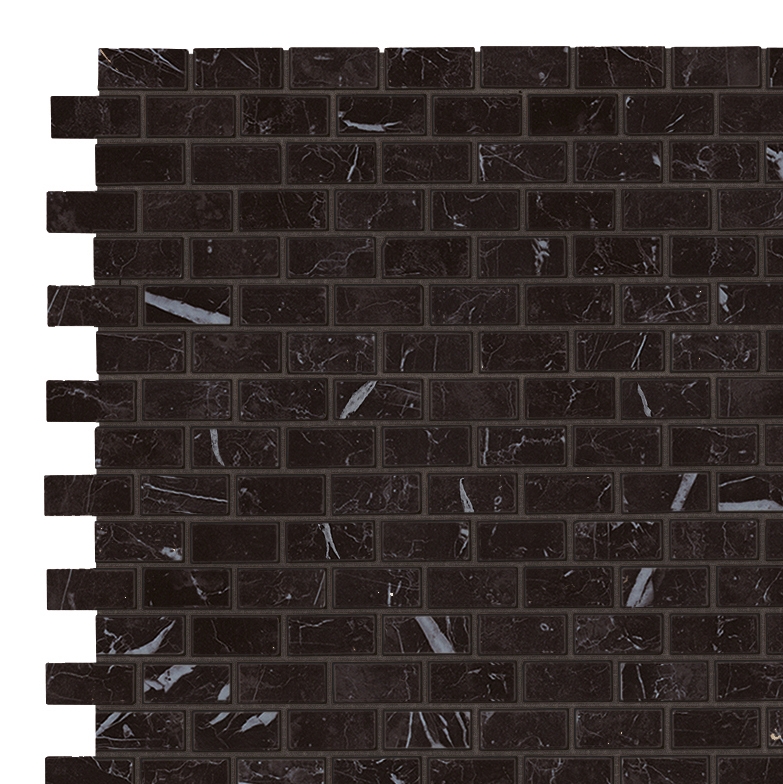 Display product Marvel Stone mosaico burattato nero marquinia from manufacturer Atlas Concorde