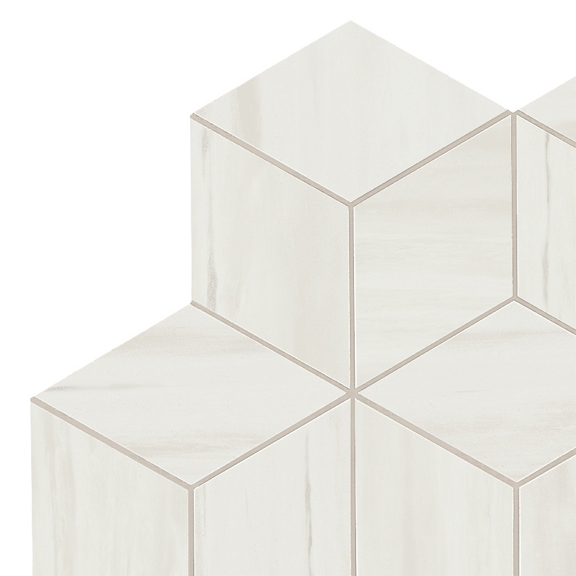 Marvel Stone mosaico esagono bianco dolomite