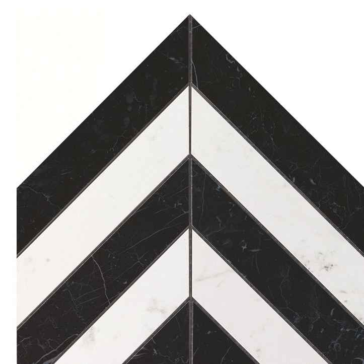 Display product Marvel Stone chevron Cold wall marquina carrara from manufacturer Atlas Concorde