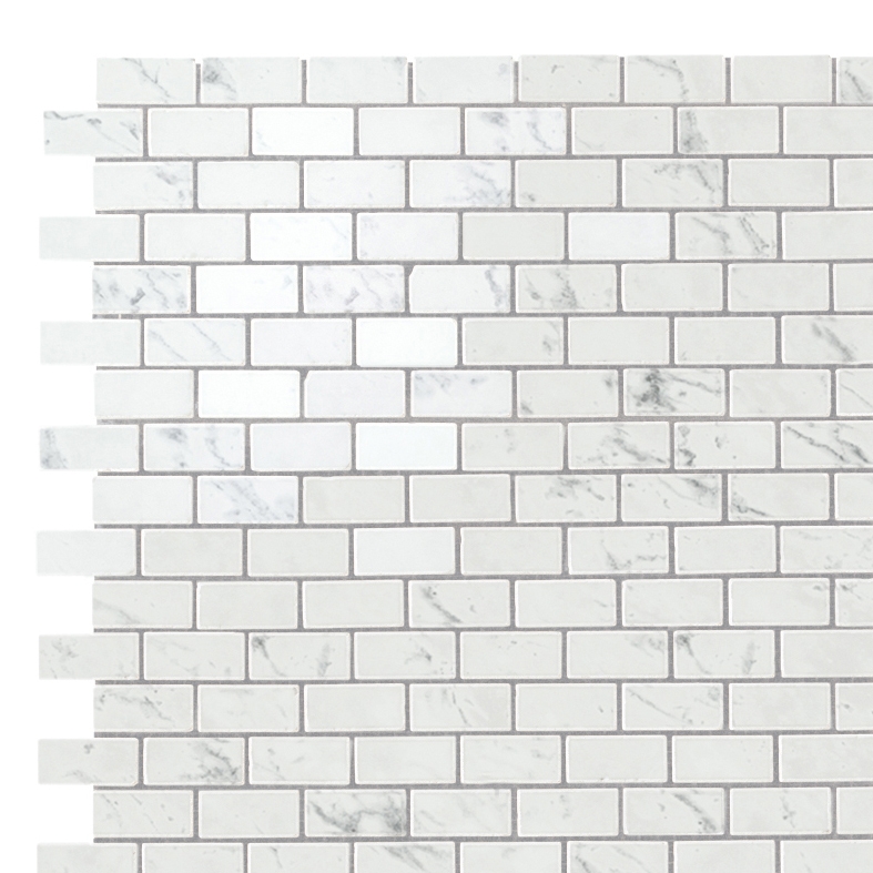 Marvel Stone mosaico burattato carrara