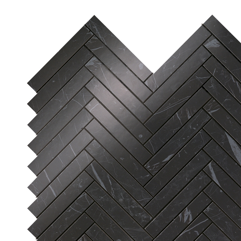 Marvel Stone mos herring bone nero marquina