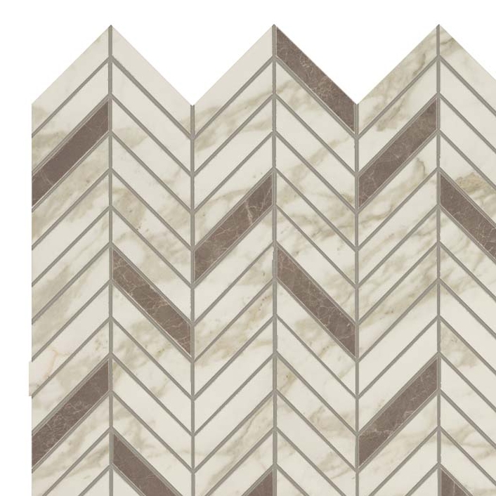 Display product Marvel Royal Calacatta Mosaico Twill Lappato from manufacturer Atlas Concorde