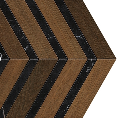 Heartwood Moka Marble Chevron 29,4x28,7