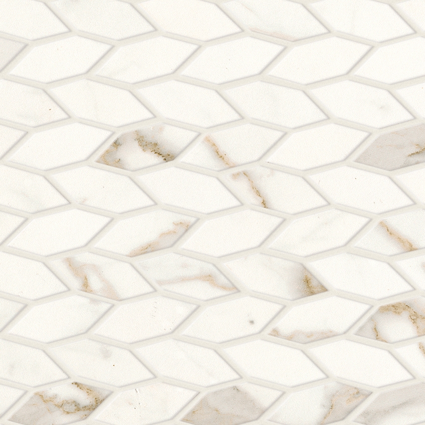 Display product Marvel Shine Calacatta Prestigio Twist 30,5x30,5 Silk from manufacturer Atlas Concorde