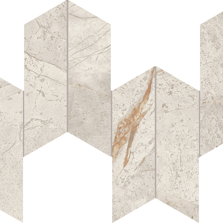Marvel Diva White Everest Mosaico Chevron Velvet