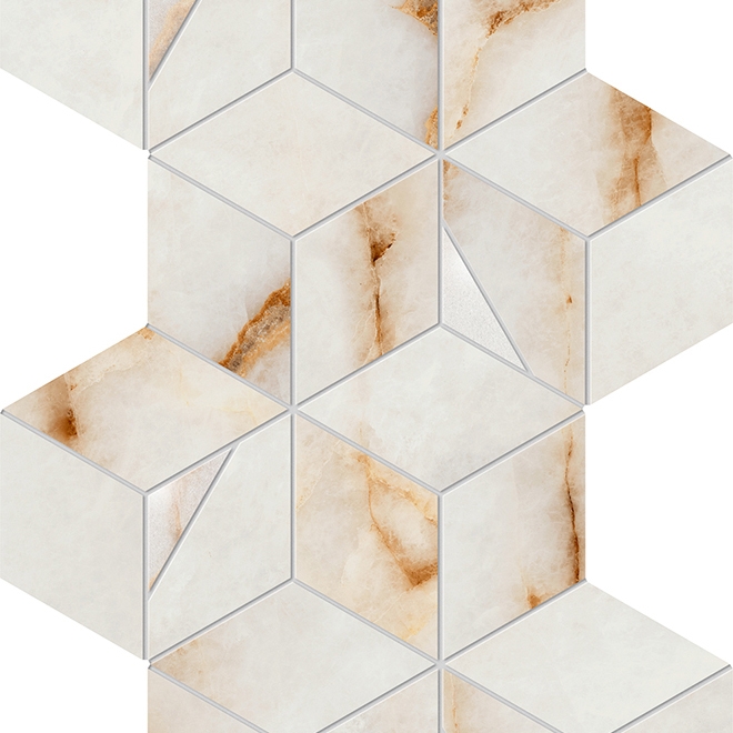 Display product Marvel Diva Ice Crystal Mosaico Hex Lapp. from manufacturer Atlas Concorde