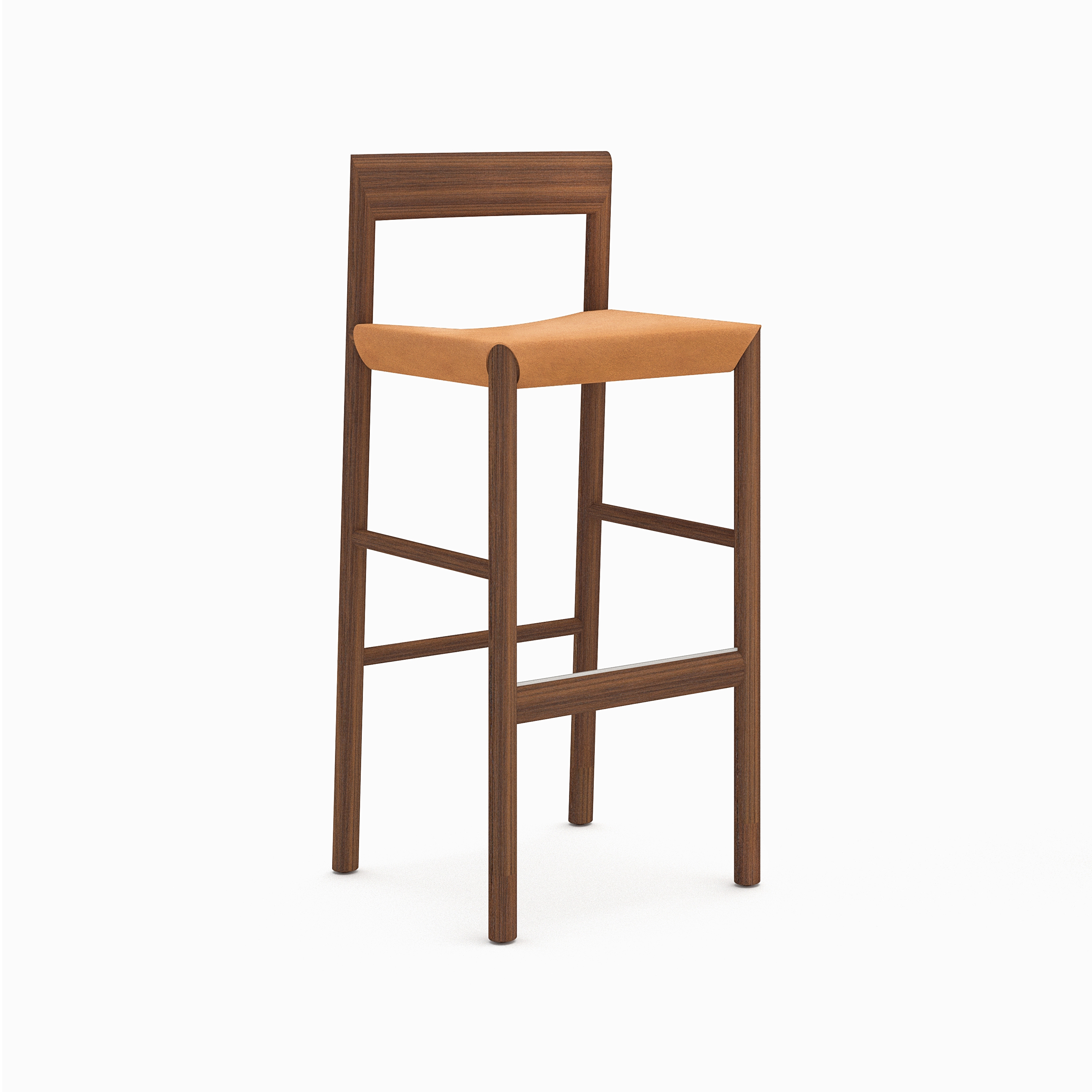 Display product Stax Stool - Walnut Color (Stained Ash) from manufacturer Bensen