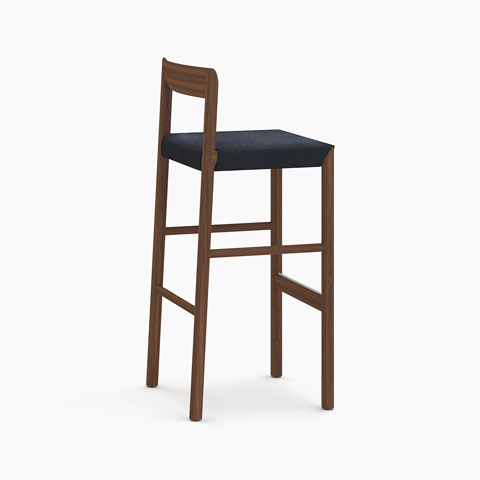 Stax Stool - Walnut Color (Stained Ash)