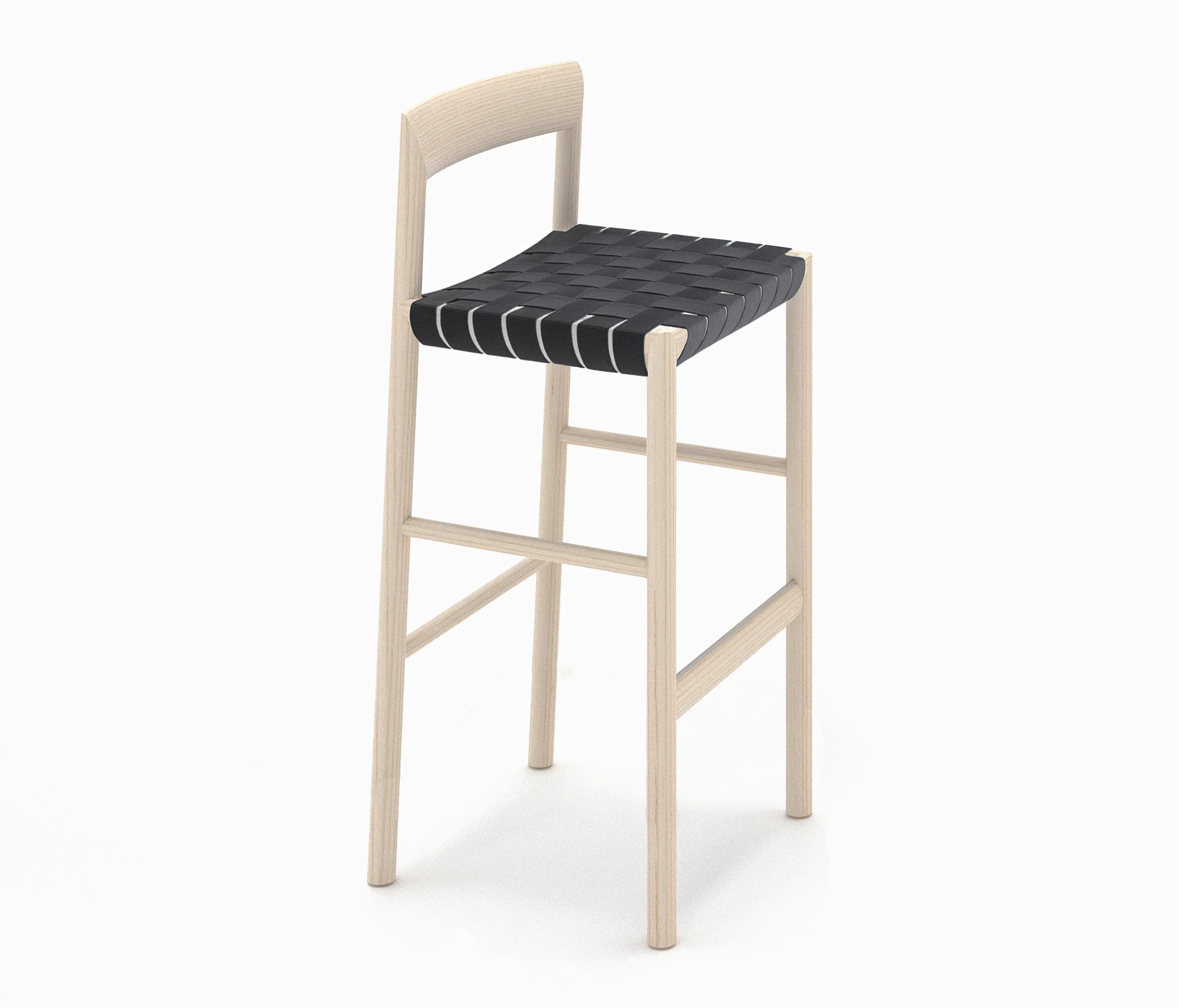 Bensen - Stax Stool - Ash with Webbing Seat