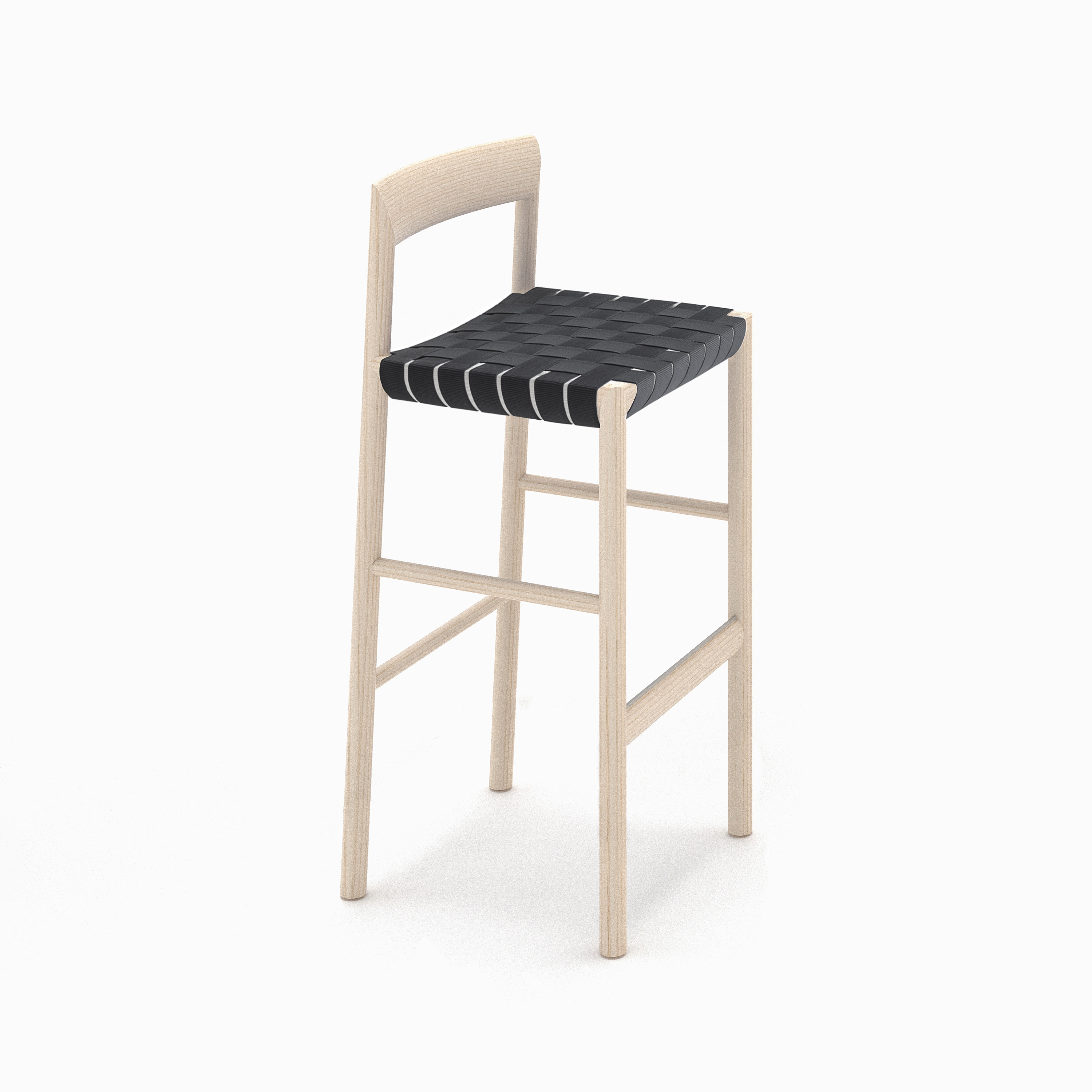 Mostra il prodotto Stax Stool - Ash with Webbing Seat del produttore Bensen