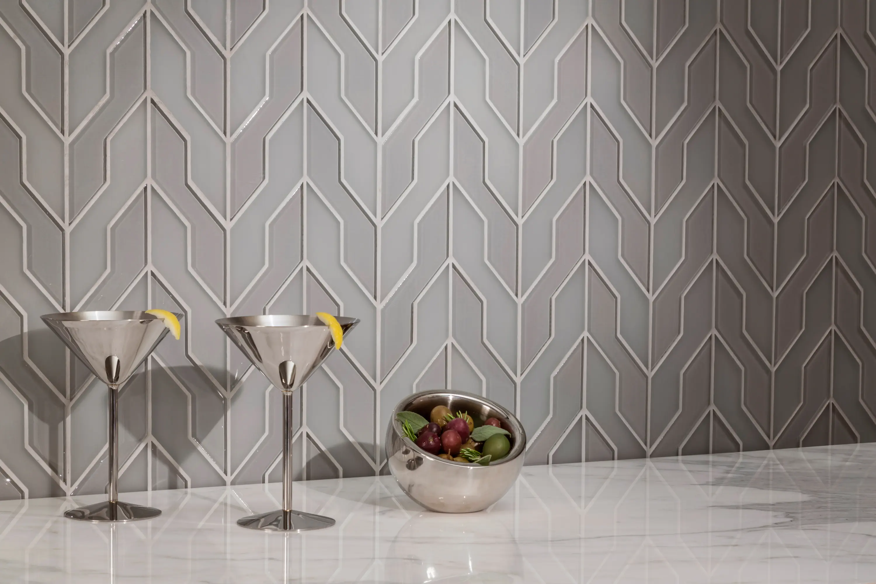 AKDO - Zig Zag | Dove Gray (Clear & Frosted)
