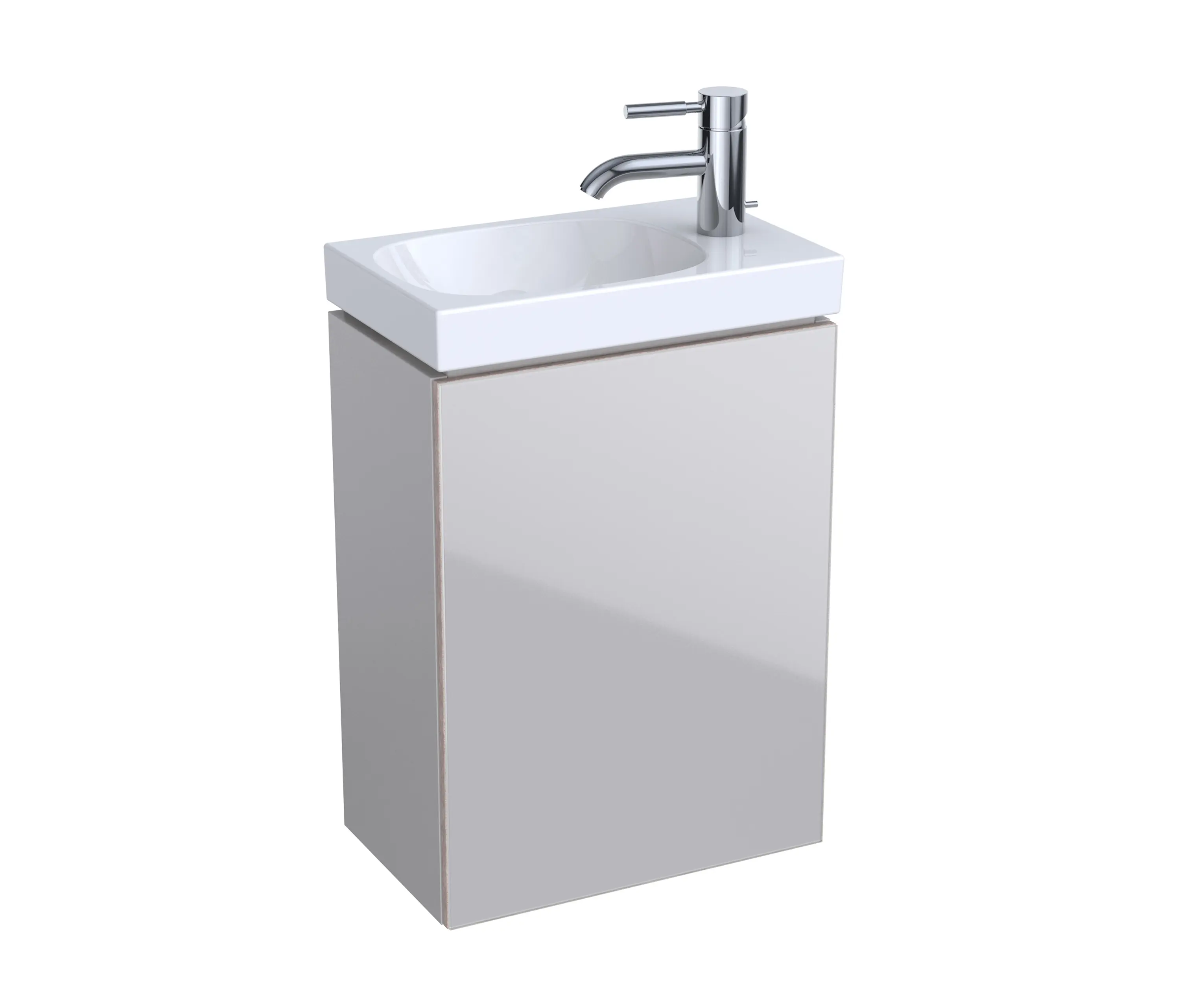 Geberit - Acanto | handrinse basin cabinet sand grey