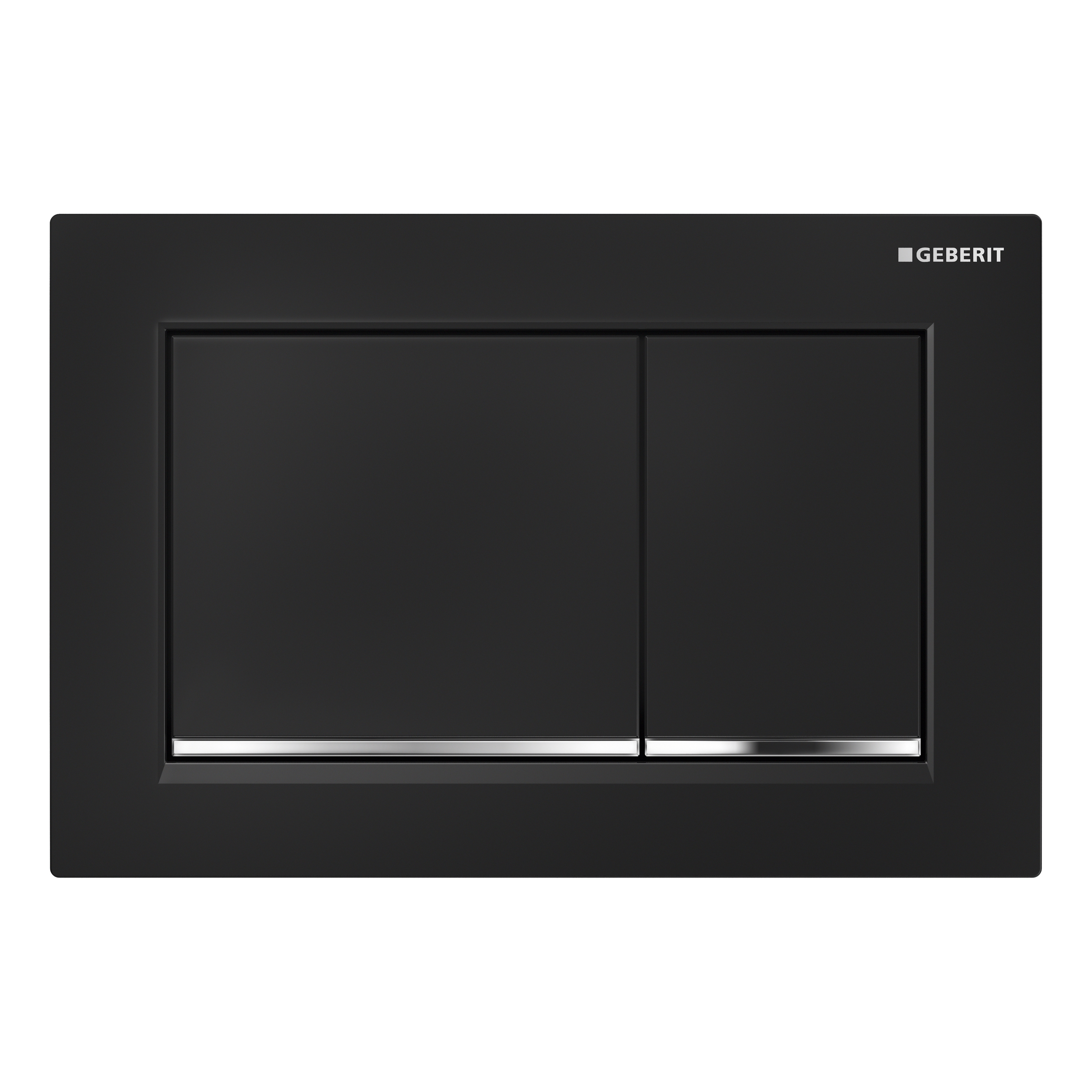 Display product Actuator plates | Omega30 black, gloss chrome-plated from manufacturer Geberit