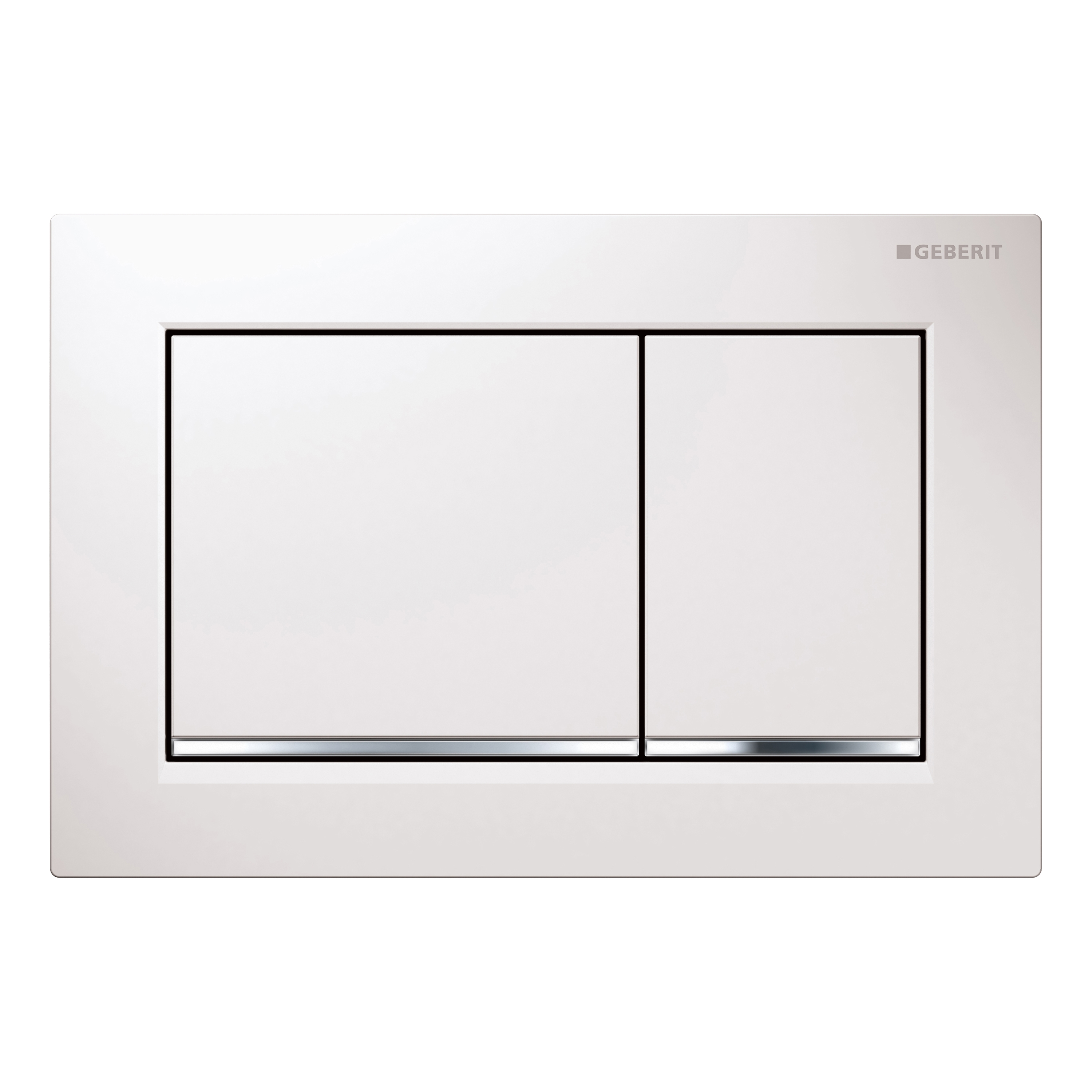 Actuator plates | Omega30 white, gloss chrome-plated