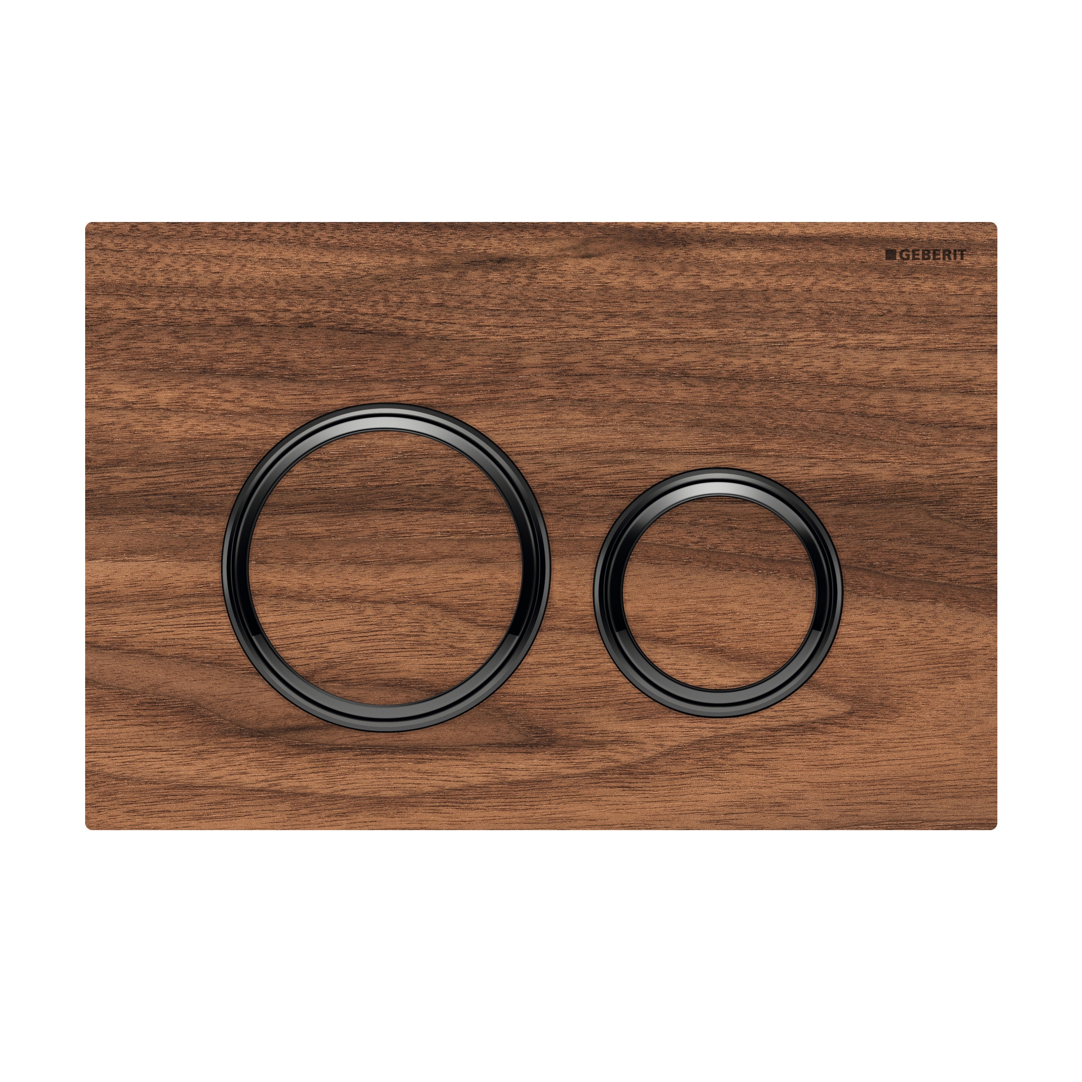 Display product Actuator plates | Sigma21 black walnut, black chrome from manufacturer Geberit