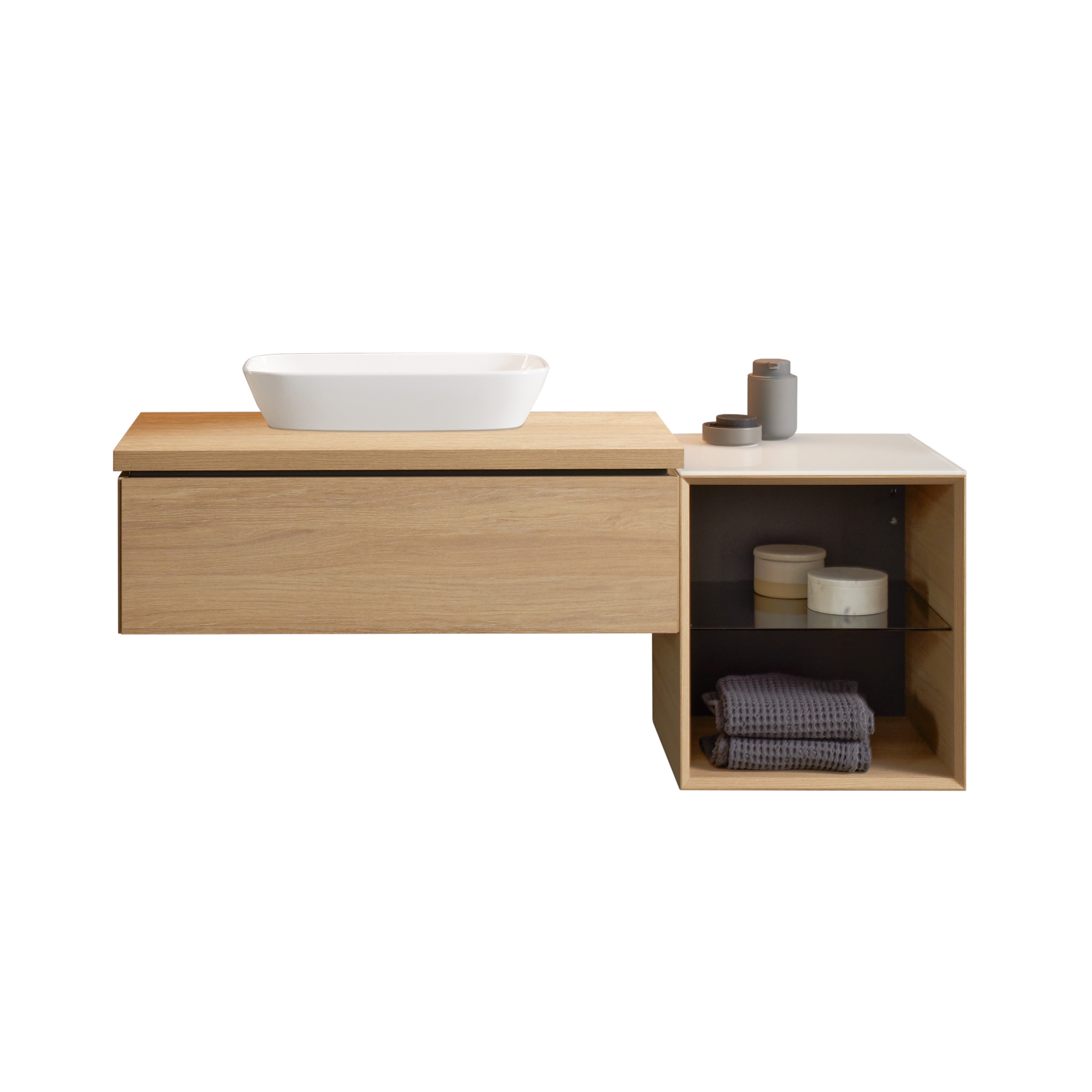 Display product ONE | washbasin cabinet with side element from manufacturer Geberit