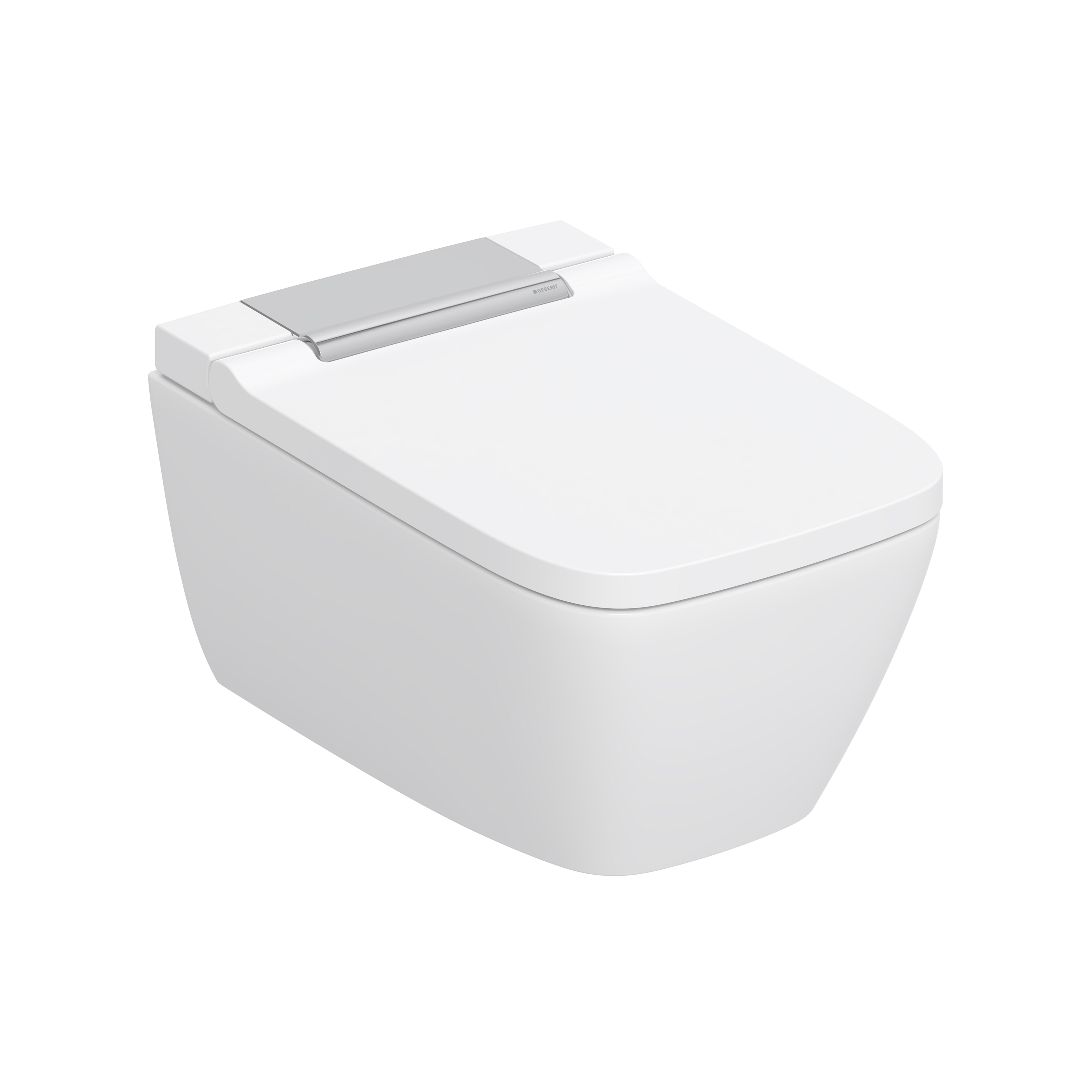 Display product AquaClean | Sela Square wall-hung WC gloss chrome from manufacturer Geberit