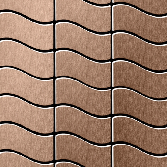 Display product Flux Titanium Amber Brushed Tiles from manufacturer Alloy