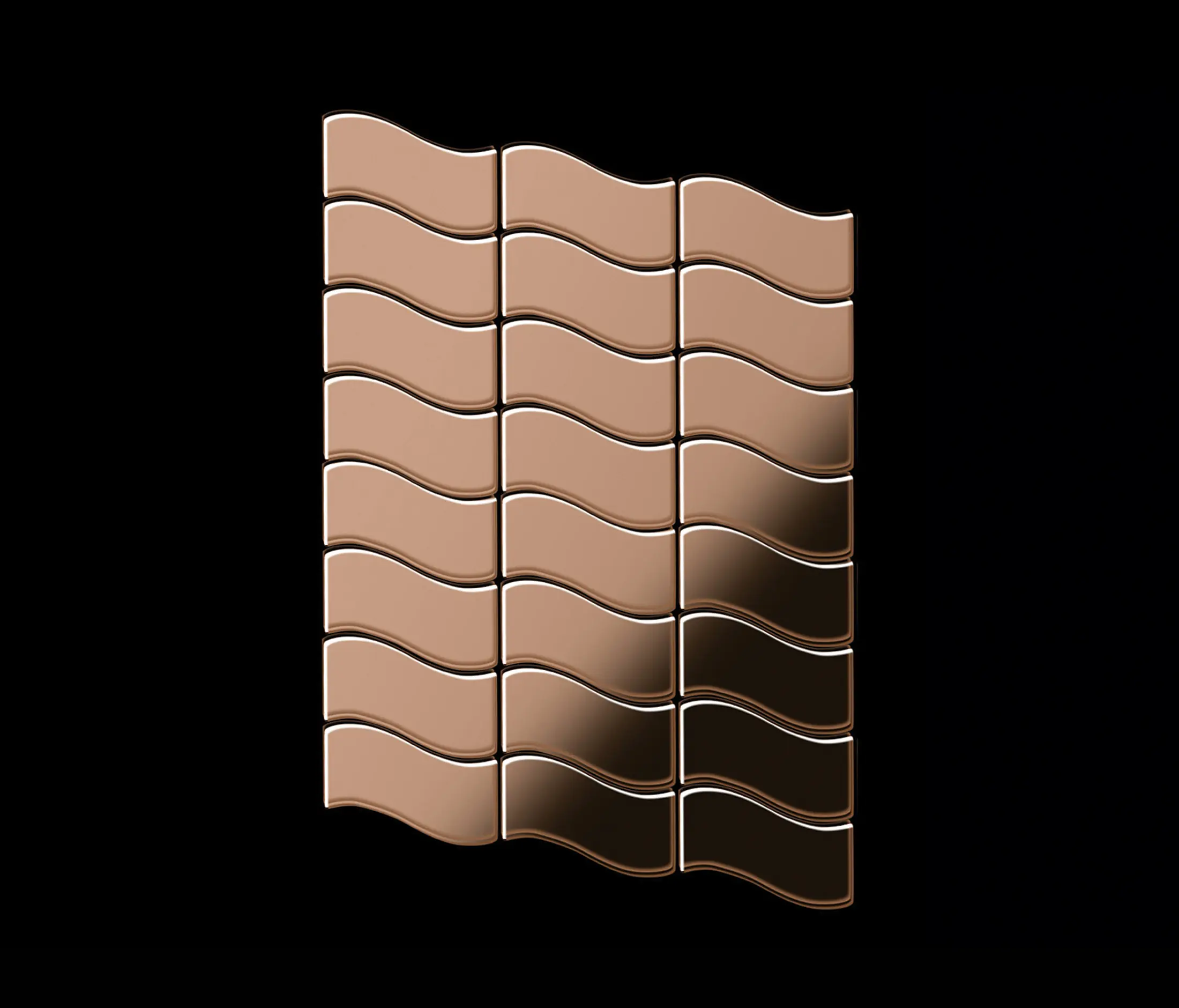 Alloy - Flux Titanium Amber Mirror Tiles