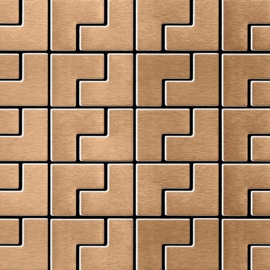 Display product Kink Titanium Amber Brushed Tiles from manufacturer Alloy