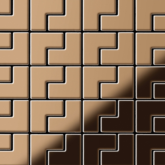 Kink Titanium Amber Mirror Tiles