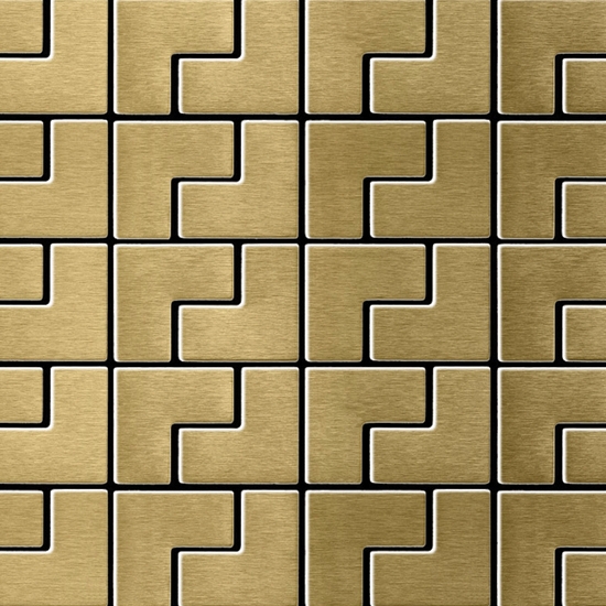 Kink Titanium Gold Brushed Tiles