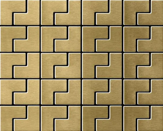 Alloy - Kink Titanium Gold Brushed Tiles