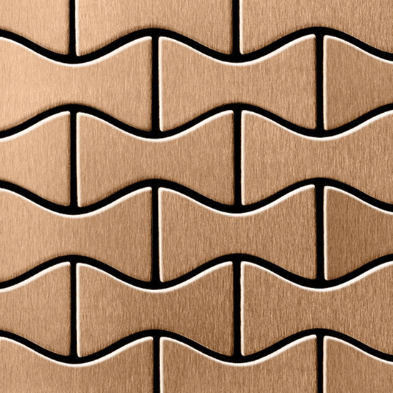 Mostra il prodotto Kismet Titanium Amber Brushed Tiles del produttore Alloy