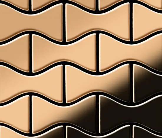 Alloy - Kismet Titanium Amber Mirror Tiles