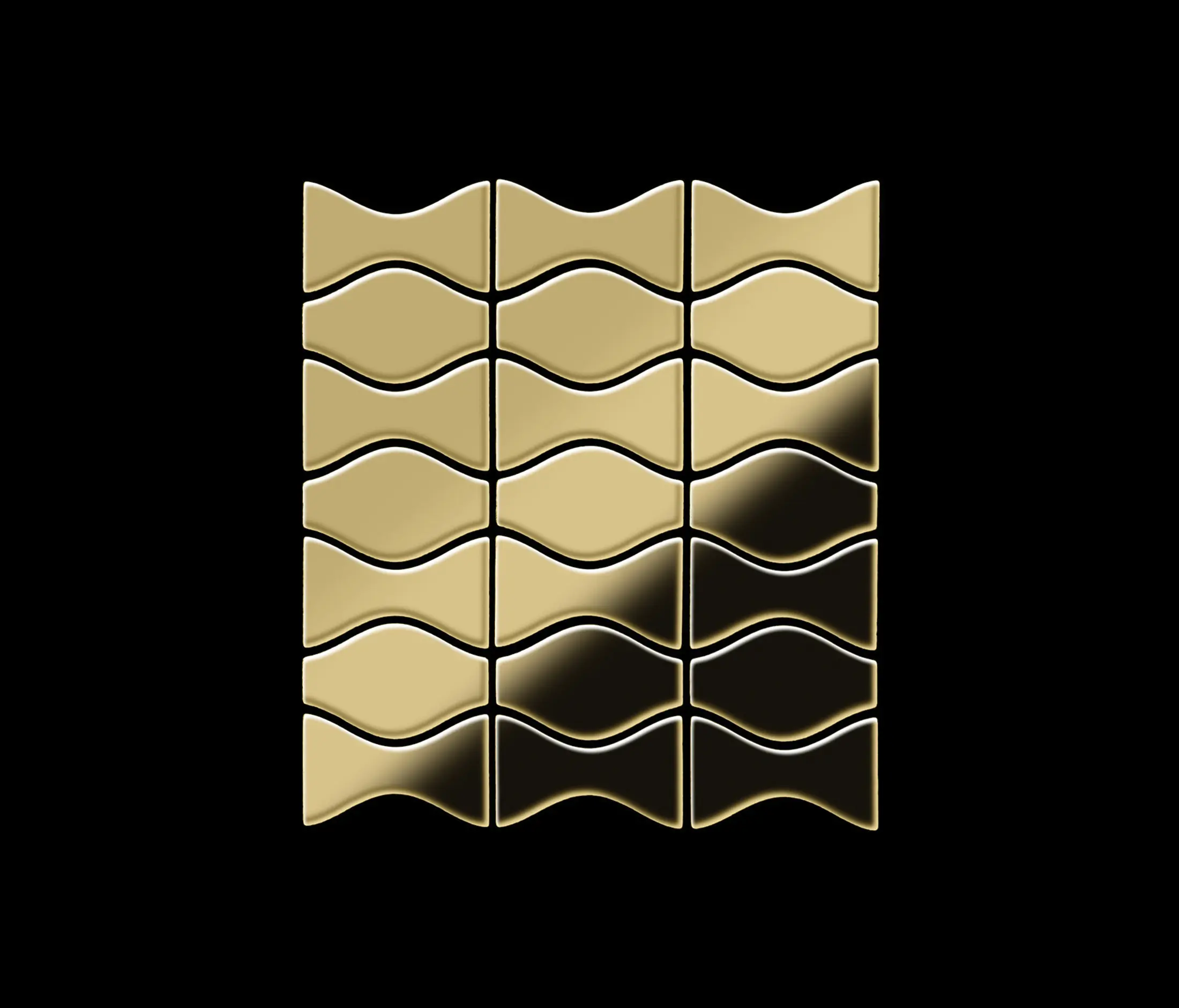 Alloy - Kismet & Karma Titanium Gold Mirror Tiles