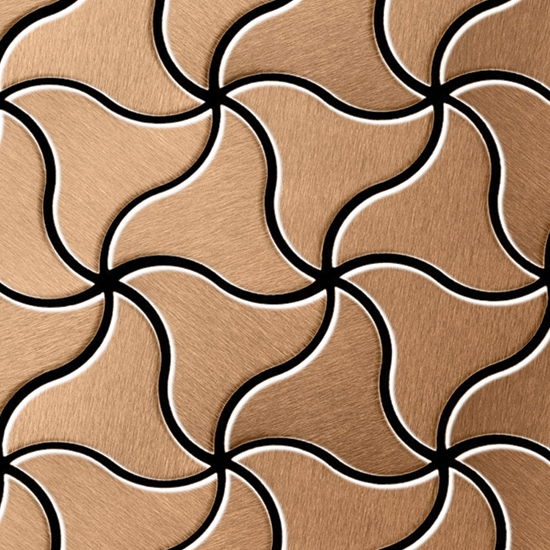 Display product Ninja Titanium Amber Brushed Tiles from manufacturer Alloy
