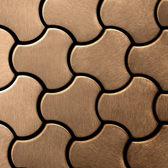 Mostra il prodotto Ubiquity Titanium Amber Brushed Tiles del produttore Alloy