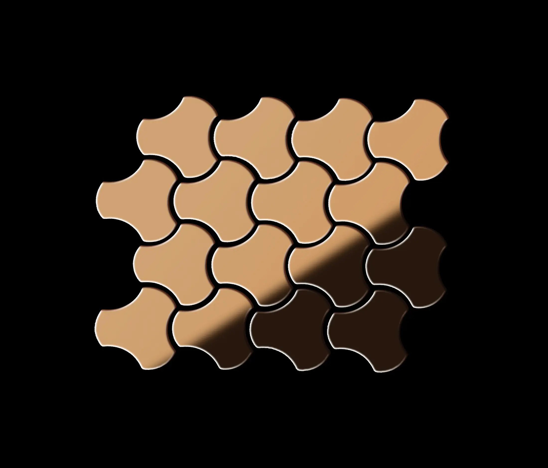 Alloy - Ubiquity Titanium Amber Mirror Tiles